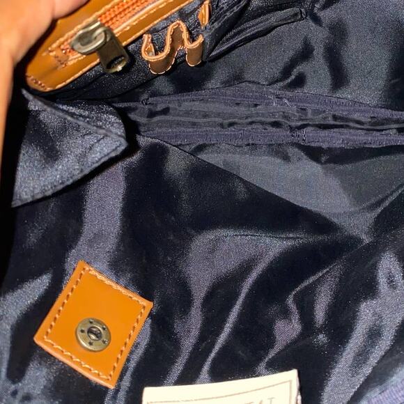 Maggi B Mini Backpack Faux Leather Zippered adjustable straps Black and Brown - Picture 7 of 13